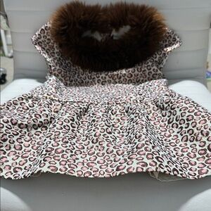 Janie and Jack Pink and Brown Formal Sundress